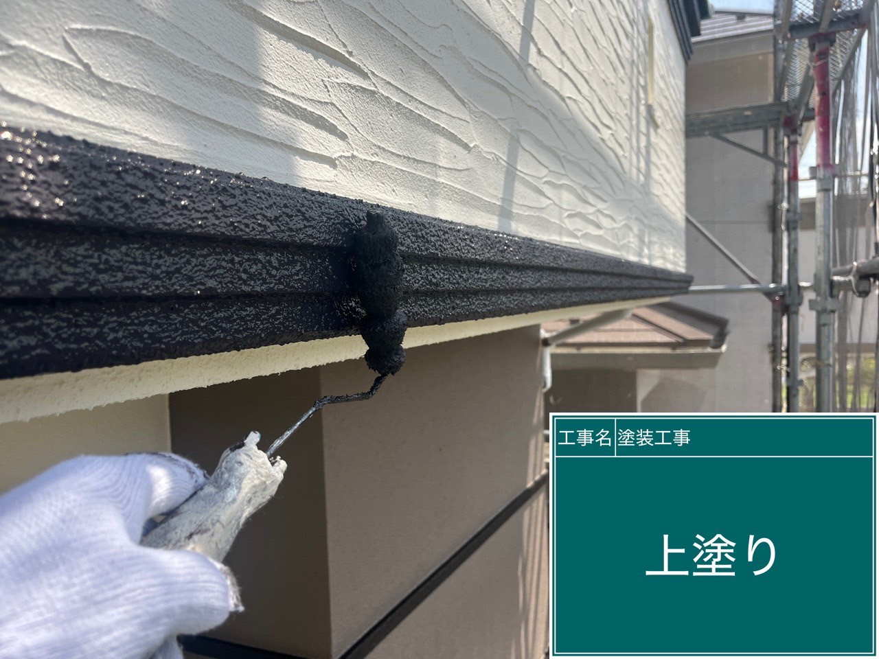 【川崎市麻生区｜外壁塗装 第11回｜上塗り工程】ダイナミックトップ3色使いでメリハリある美観と高耐久を両立！