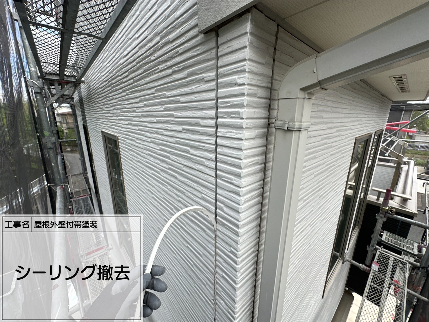 【第2回！横浜市旭区｜外壁シーリング工事】サンスターMS2570typeNB使用｜ブラックで美観と密着性を両立！