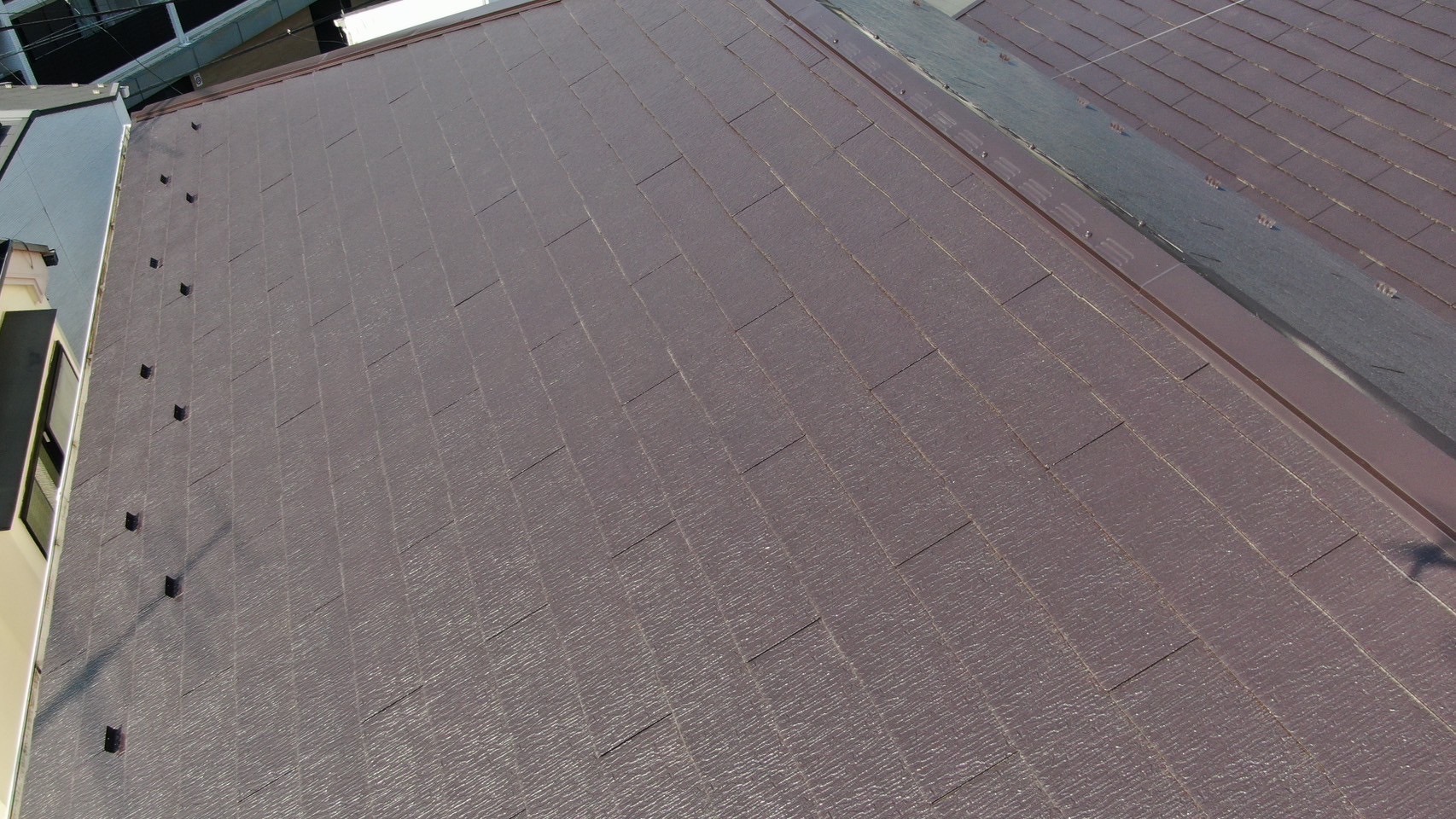 横浜市旭区｜付帯部はセミフロンマイルドN-90白・鉄部はステンカラー仕上げ｜外壁塗装点検レポート