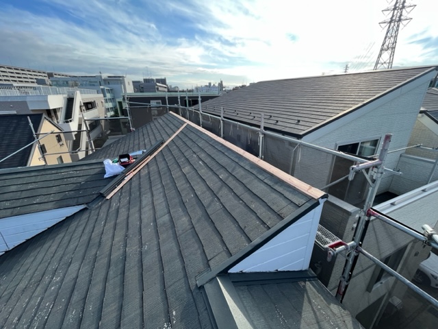 川崎市　中原区　屋根塗装・棟板金交換