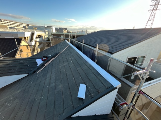 川崎市　中原区　屋根塗装・棟板金交換