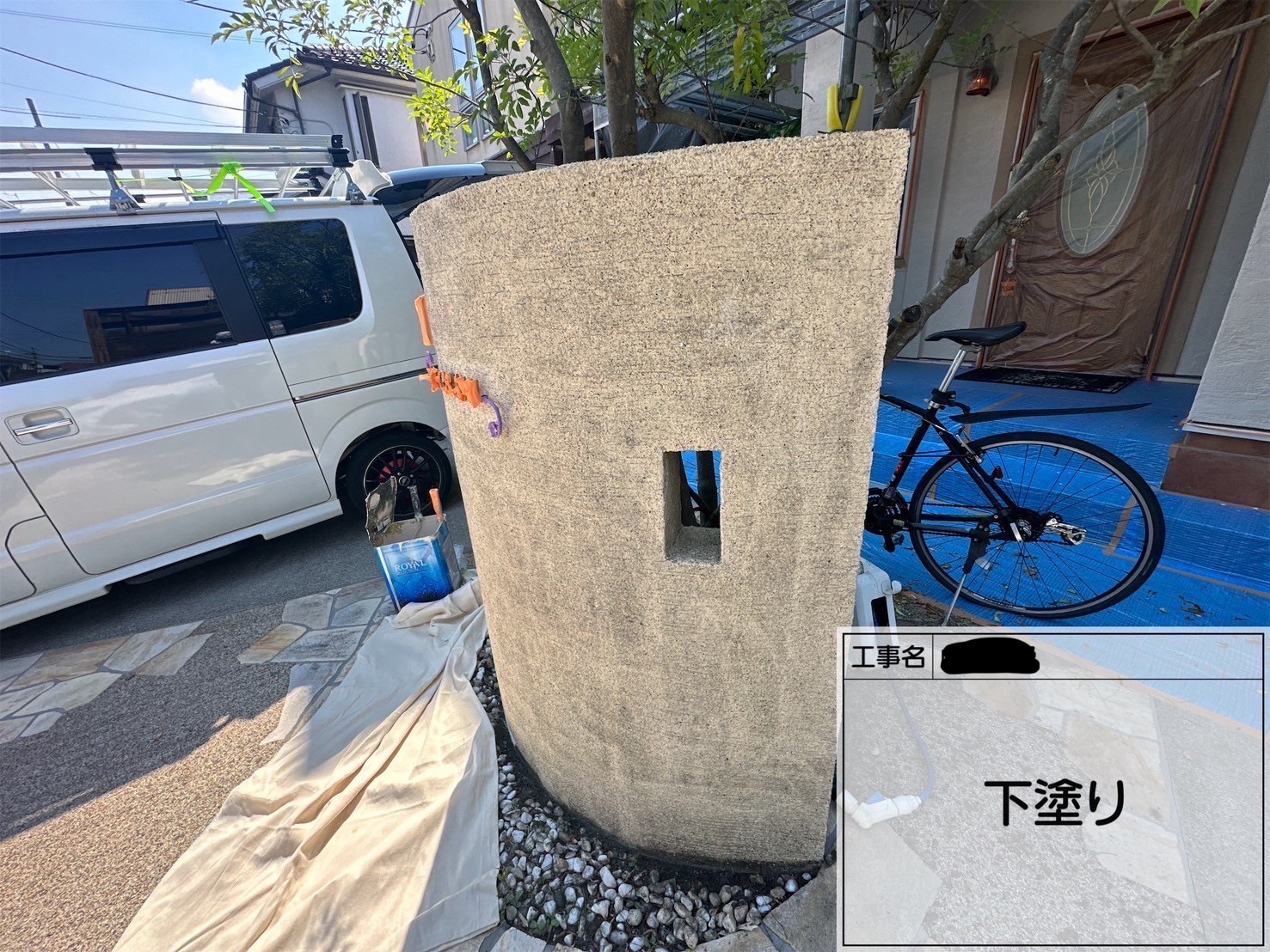 【川崎市宮前区｜外構塗装】ロック透湿コート艶消し仕上げで美観回復＆長持ちする施工例💁