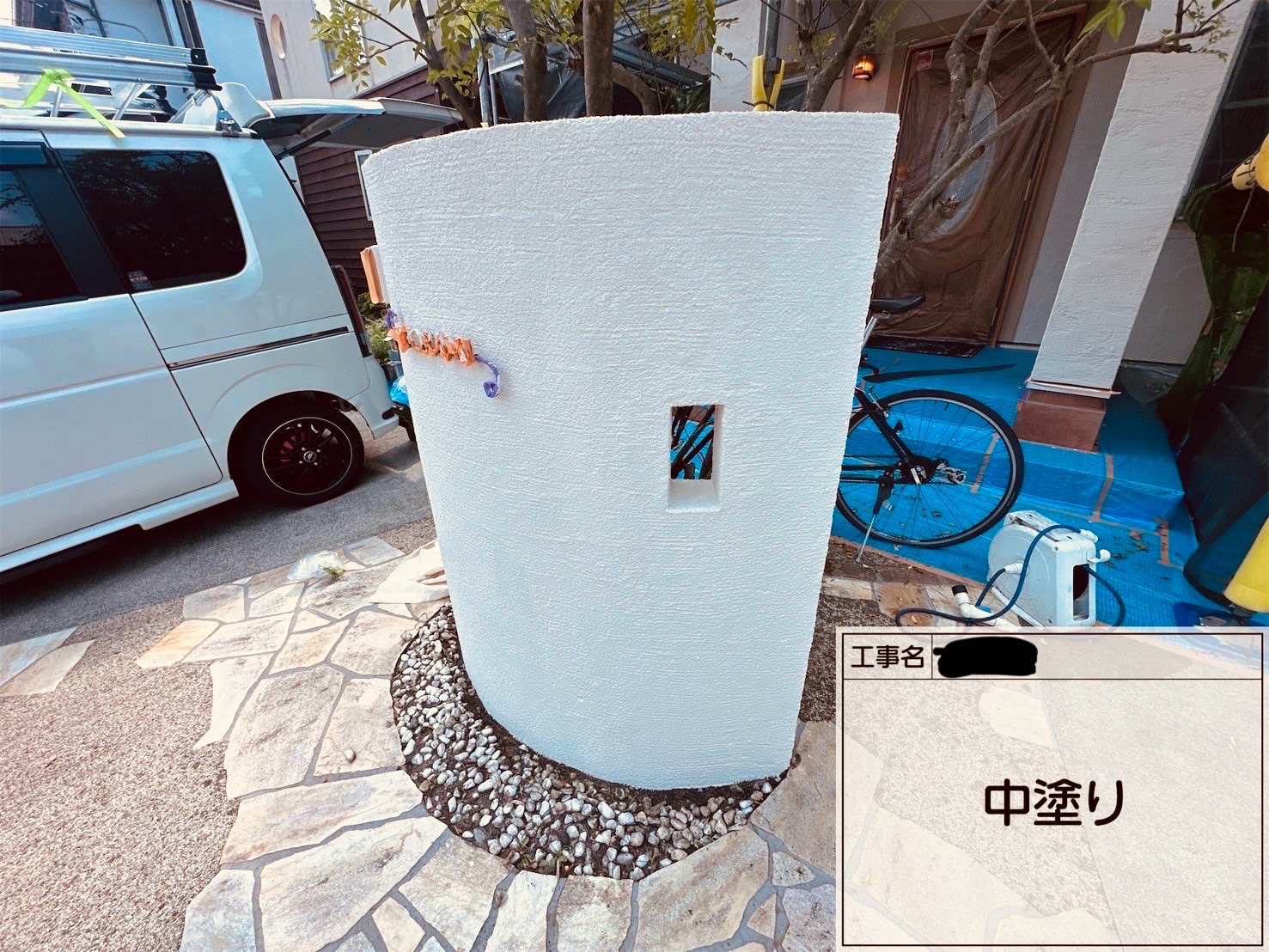 【川崎市宮前区｜外構塗装】ロック透湿コート艶消し仕上げで美観回復＆長持ちする施工例💁