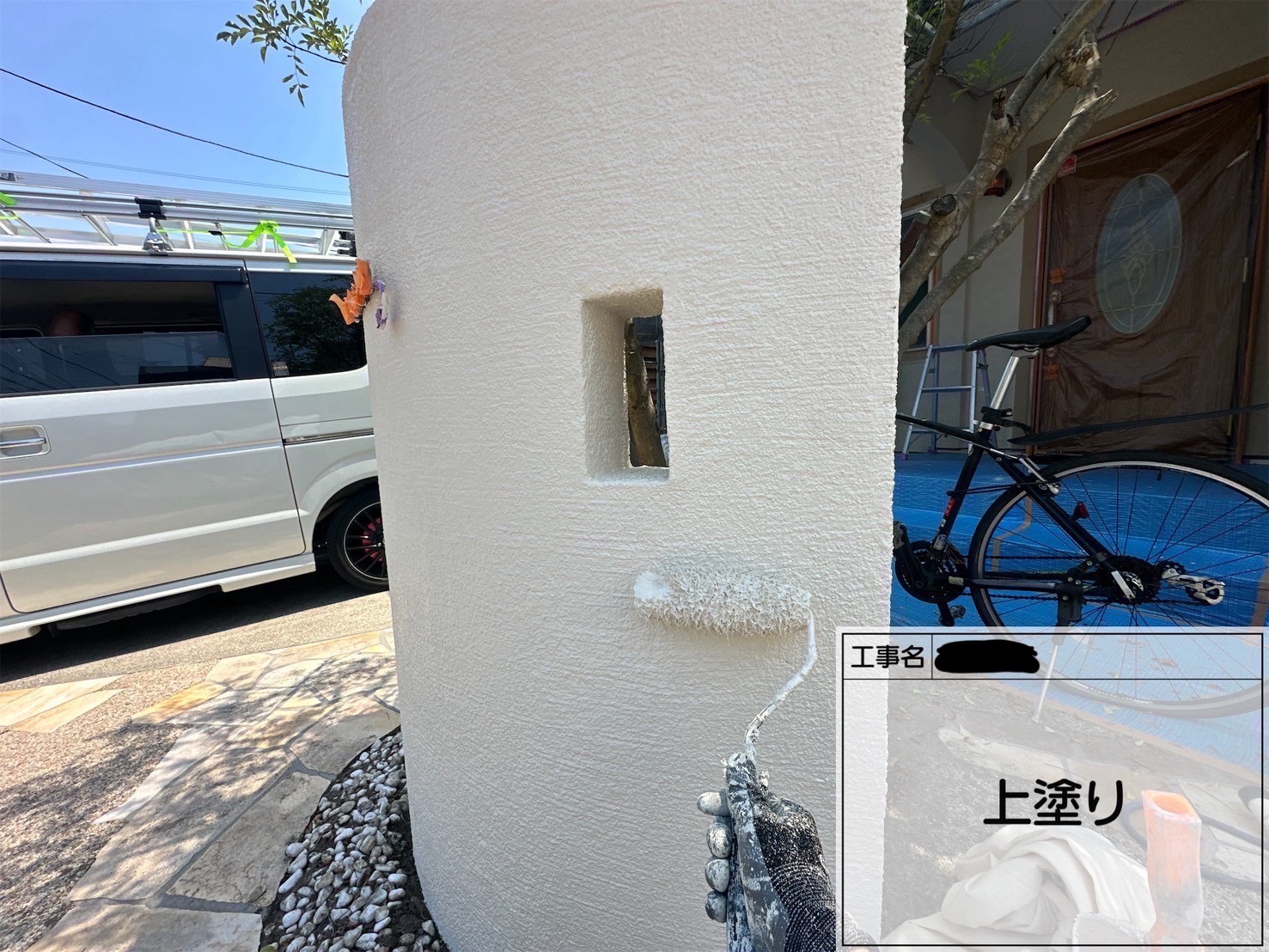 【川崎市宮前区｜外構塗装】ロック透湿コート艶消し仕上げで美観回復＆長持ちする施工例💁