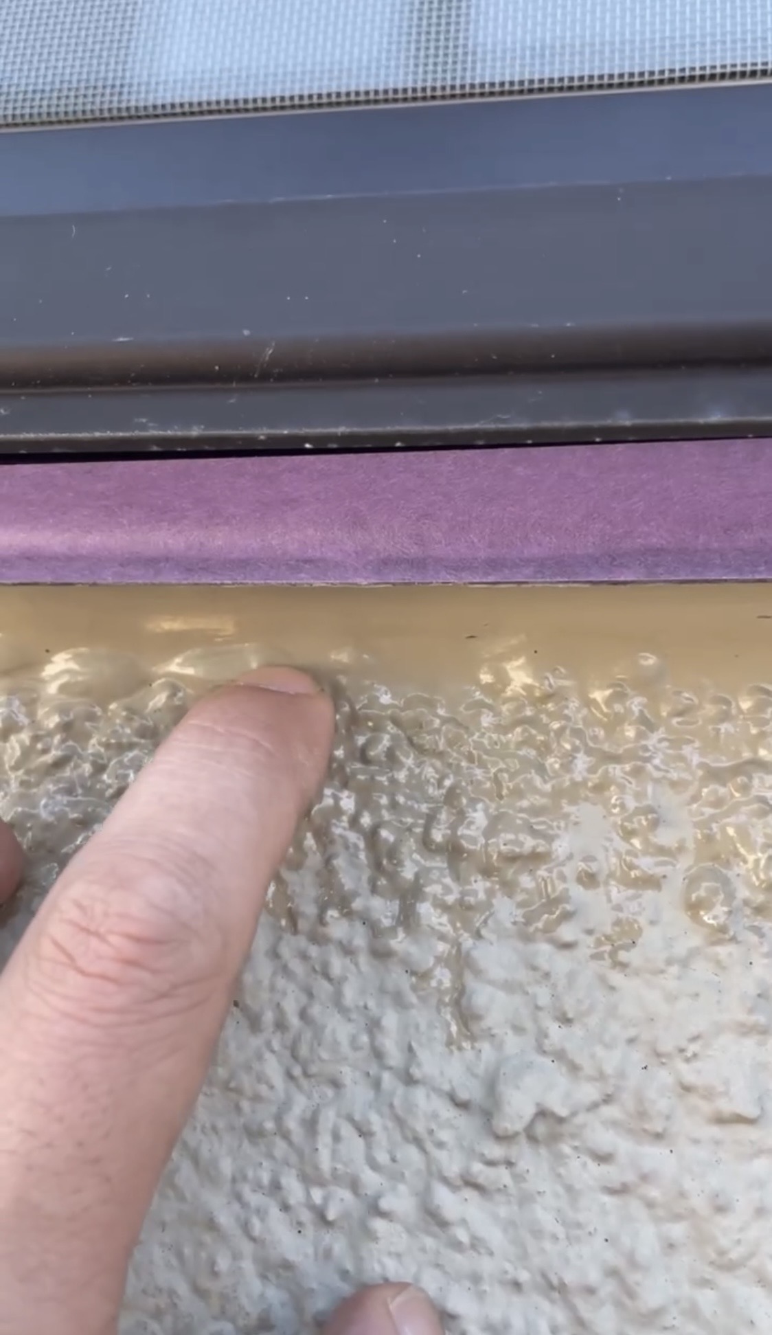 横浜市旭区のモルタル外壁で塗装後に黒ずみと膨れ｜原因はサッシまわりの既存シーリング不良でした🐡