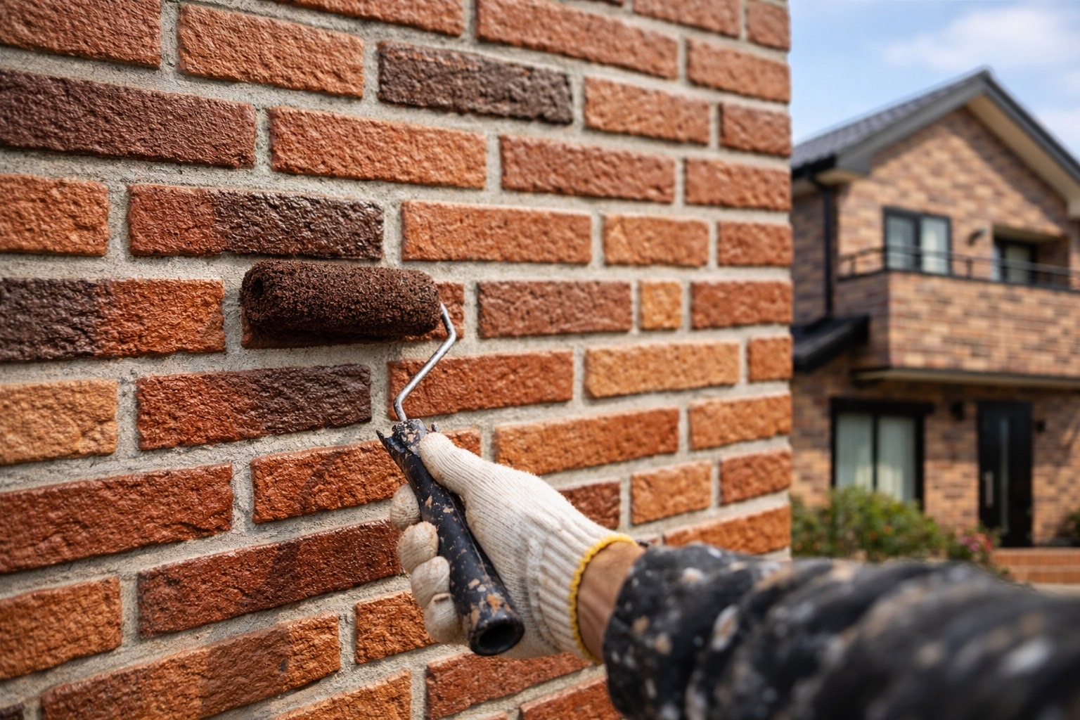  横浜市旭区｜レンガ調サイディングは一度つぶすと戻しにくい。クリヤー塗装かダブルトーンかの分かれ目👨‍⚖️
