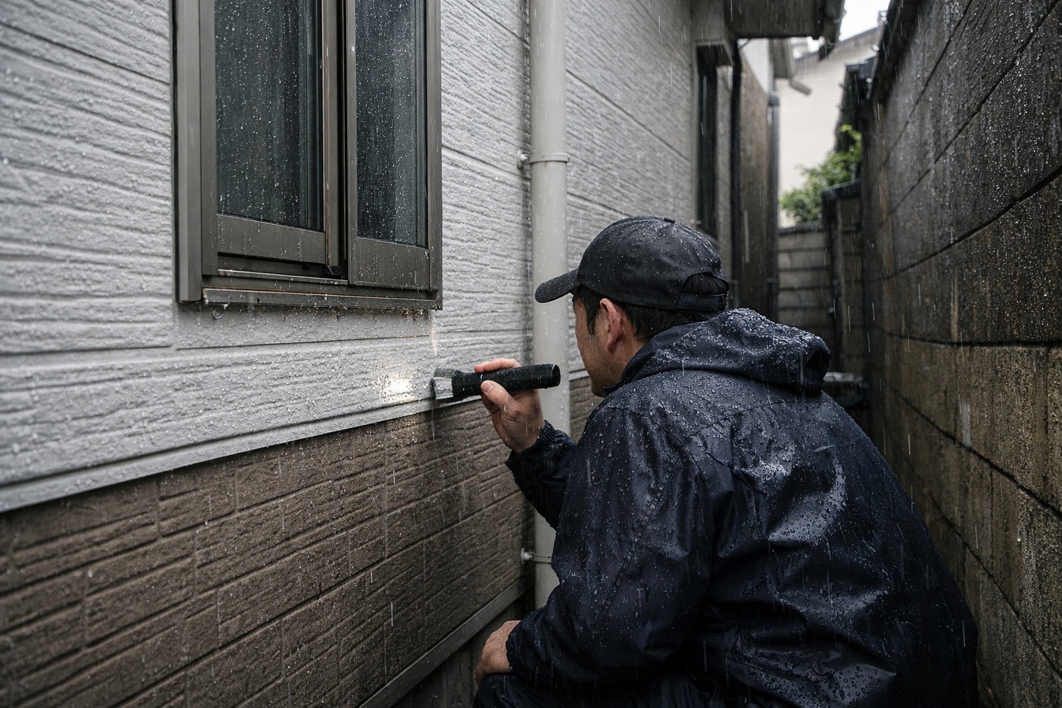 横浜市旭区｜雨の日の点検で見える外壁の変化。きれいに見える家でも先に見る雨漏りの入口🔬