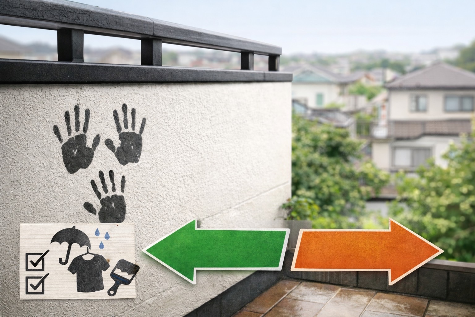 横浜市旭区｜外壁塗装の手形は、残す面より先に残さない面を見分けます🛎️