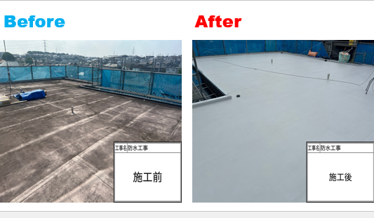【横浜市旭区】屋上塩ビシート防水・機械的固定工法の施工事例｜100㎡の防水改修とタイル外壁シーリング工事