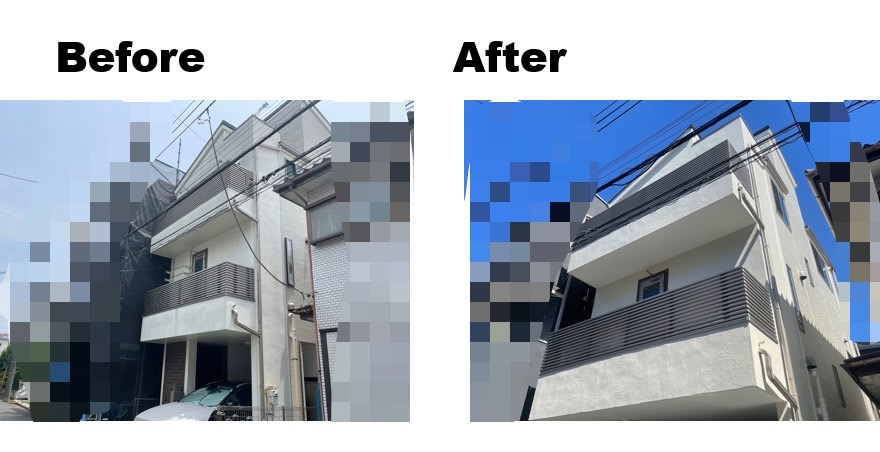 神奈川県川崎市川崎区　屋根外壁塗装　シーリング　バルコニー防水工事