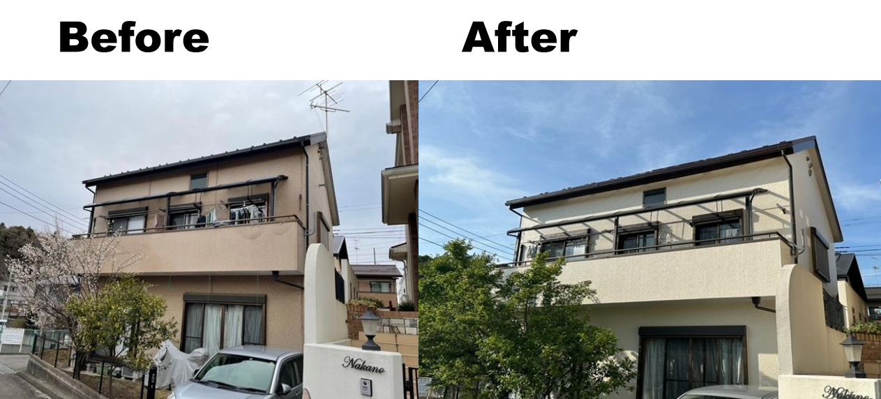 神奈川県　横浜市　緑区　屋根カバー工事　外壁塗装工事