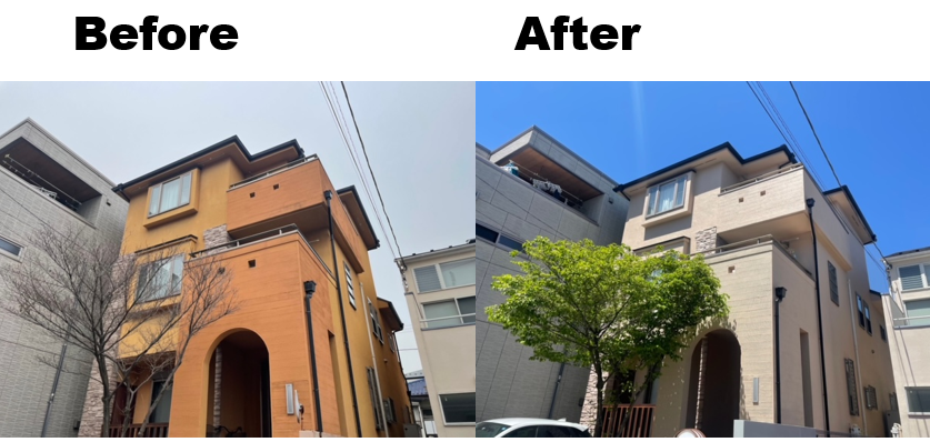 東京都三鷹市　屋根カバー　外壁塗装工事