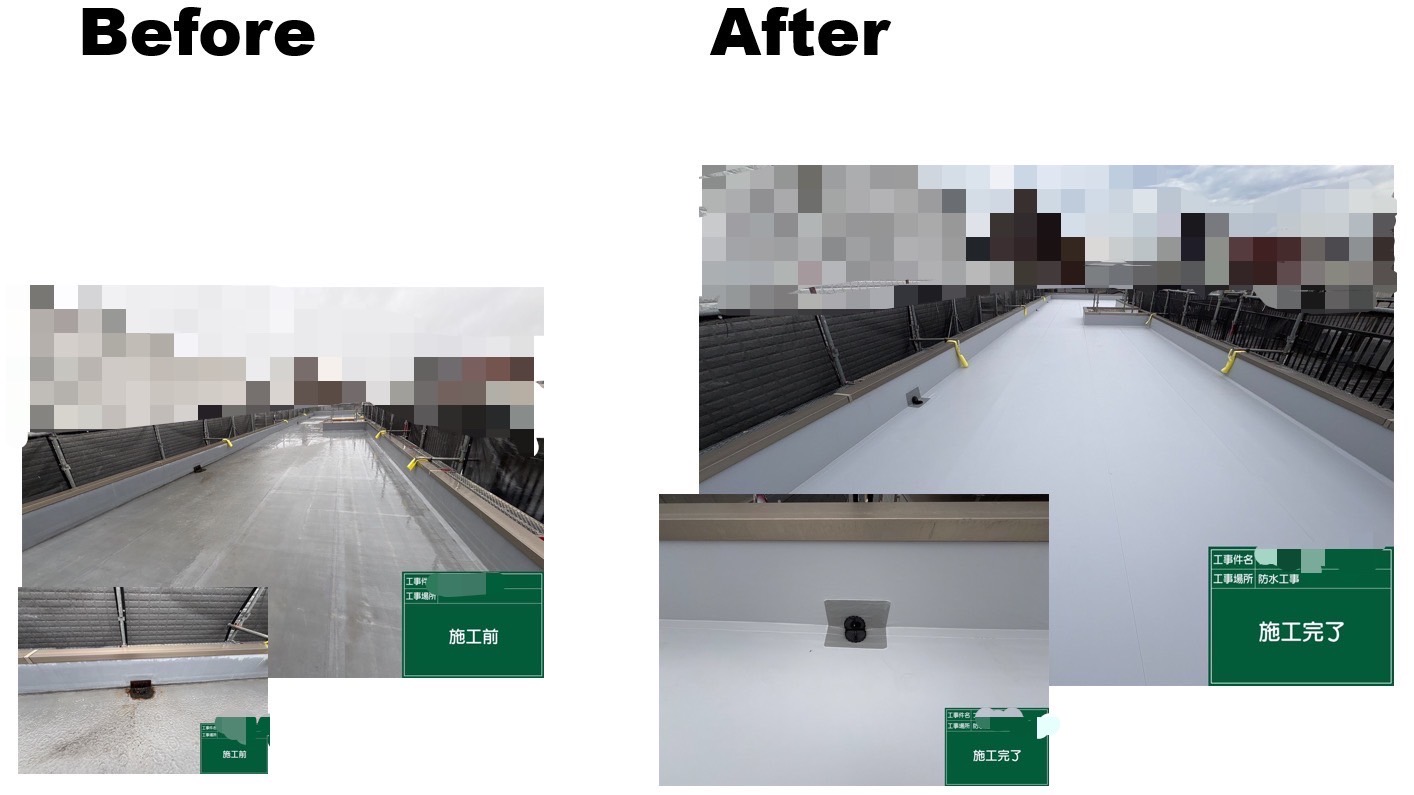 【東京都北区｜防水改修工事】雨漏りを解消！塩ビシート防水・機械的固定工法で安心の屋上防水へ